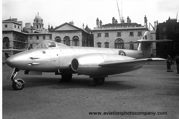 RAF Gloster Meteor F.4 RA365 on Horseguard's Parade (1948)
