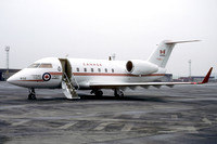 Canadian Armed Forces 412 Squadron Canadair CL-600S 144602 at Prestwick (1987)