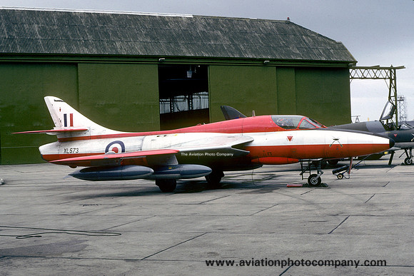 RAF 237 OCU Hawker Hunter T.7 XL573 at RAF Lossiemouth (1983)