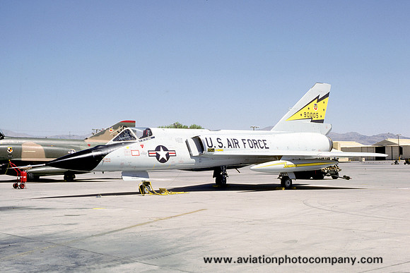 USAF 5 FIS Convair F-106A Delta Dart 59-0005 at Nellis AFB (1980)
