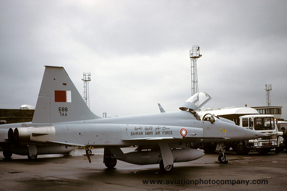 Bahrain Amiri Air Force Northrop F-5E Tiger 688 at Prestwick (1987)