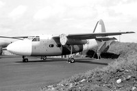 RAF Hunting Pembroke C.1 WV754 at the Catterick Fire School (1976)