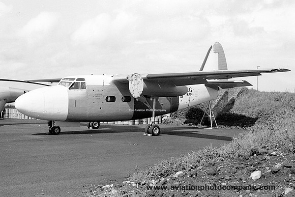RAF Hunting Pembroke C.1 WV754 at the Catterick Fire School (1976)