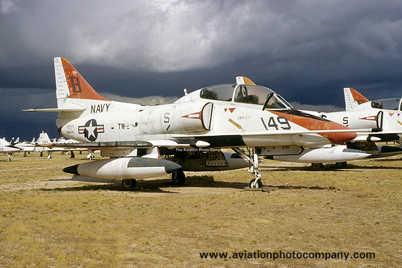 US Navy TW-2 Douglas TA-4J Skyhawk 158476/B-149 at AMARC Davis Monthan (2000)