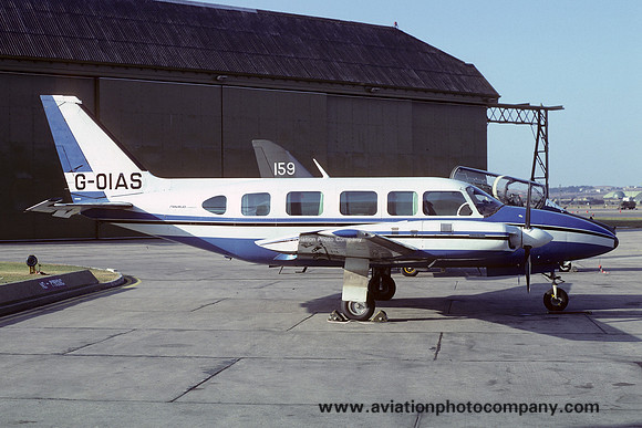 Piper PA-31-350 Navajo Chieftain G-OIAS at RAF Lossiemouth (1985)