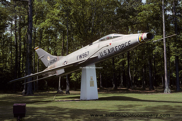 USAF North American F-100D Super Sabre 56-2967 displayed at Myrtle Beach (1991)
