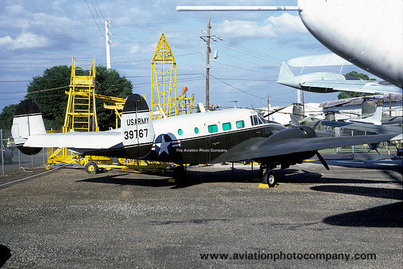 US Army Beech UC-45J 39767 displayed at the Fort Rucker Museum (1985)