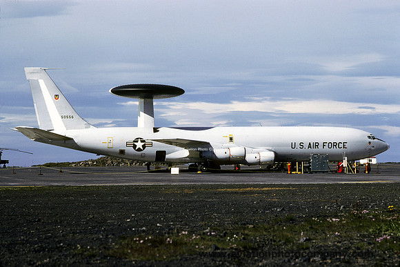 USAF 552 AWACW Boeing E-3A Sentry 75-0556 at Keflavik (1979)