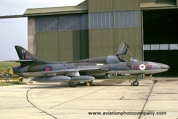 RAF 45 Squadron Hawker Hunter T.7 XL619/77 (1975)