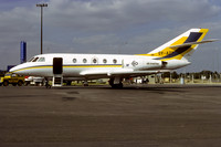 Air Marine Dassault Falcon 20C OY-AZT at Gatwick (1979)