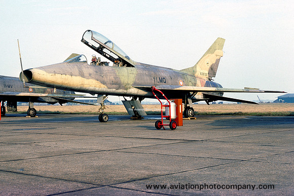 French Air Force North American F-100F Super Sabre 63935/11-MQ stored at RAF Sculthorpe (1976)