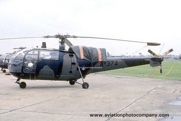 Dutch Air Force Sud Alouette III A-374 (1987)