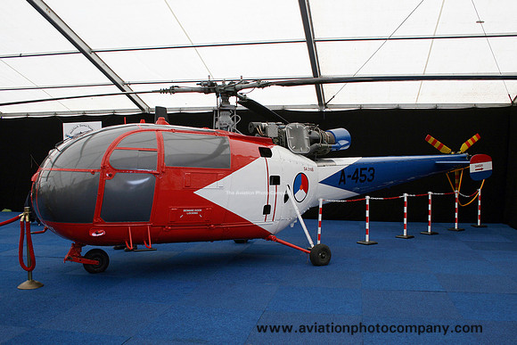 Dutch Air Force Sud Alouette II A-391 (marked at A-453) at the Gilze Rijen Airshow (2014)