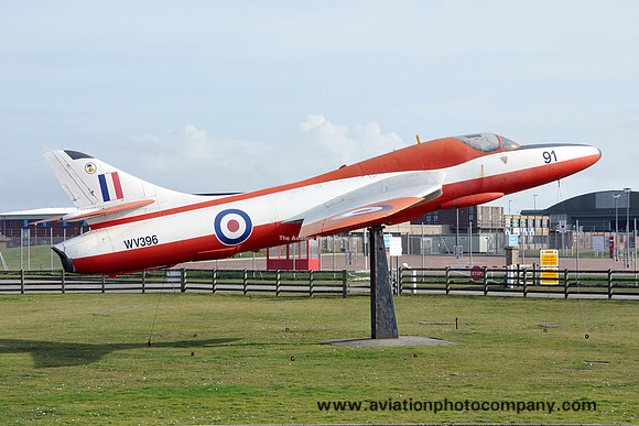 RAF Hawker Hunter T.8 WV394 displayed at RAF Valley (2010)