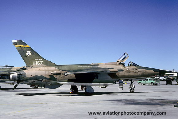 USAF Virginia ANG 149 TFS Republic F-105D Thunderchief 61-0167 (1980)