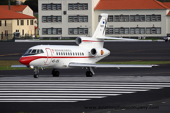 Spanish Air Force Dassault Falcon 900B T.18-5/45-05 at Lajes (2024)