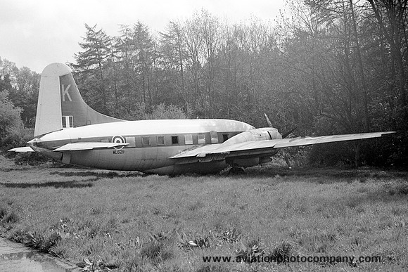 RAF Vickers Varsity T.1 WL629 at the Catterick Fire School (1976)