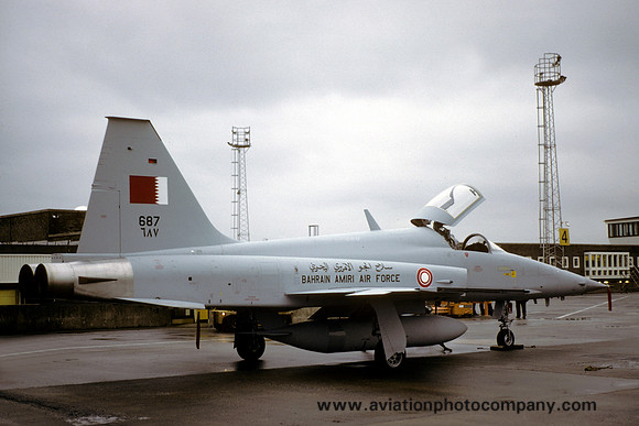 Bahrain Amiri Air Force Northrop F-5E Tiger 687 at Prestwick (1987)