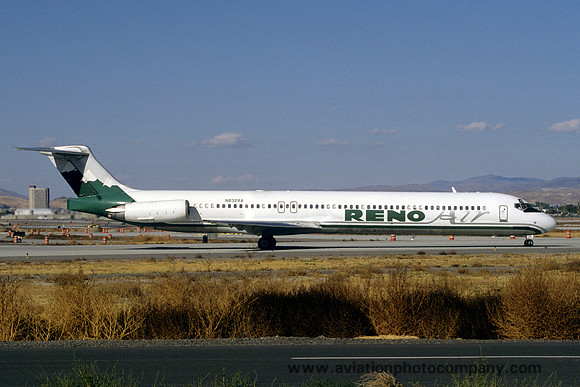 Reno Air McDonnell Douglas MD-83 N832RA at Reno-Tahoe (1997)