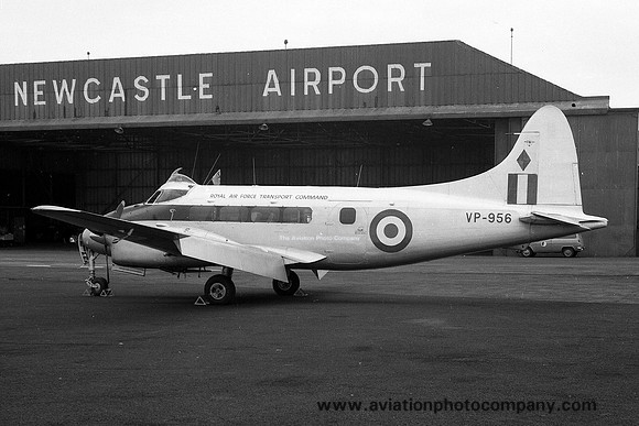 RAF MCS De Havilland Devon C.1 VP956 at Newcastle Woolsington (1960)