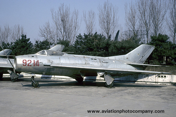 PLAAF Shenyang J-6 9214 displayed at the China Aviation Museum Datangshan (1997)