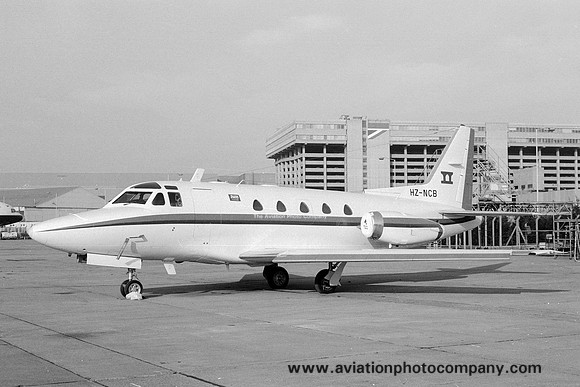 North American Sabreliner 60 HZ-NCB at London Heathrow (1978)