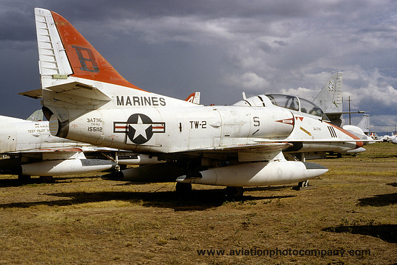 US Navy TW-2 Douglas TA-4J Skyhawk 155112/B-111 at AMARC Davis Monthan (2000)