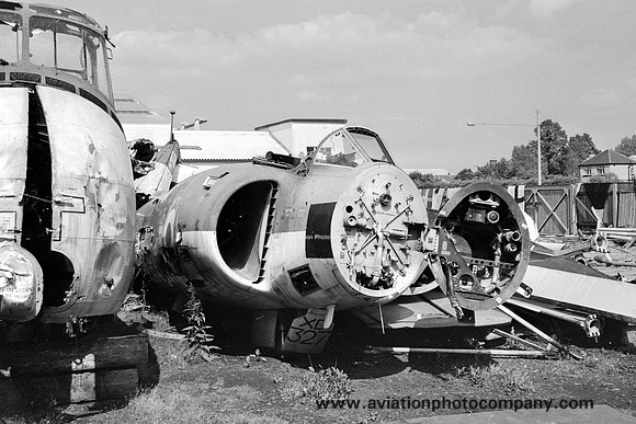 Royal Navy Supermarine Scimitar F.1 stored at Fleetlands