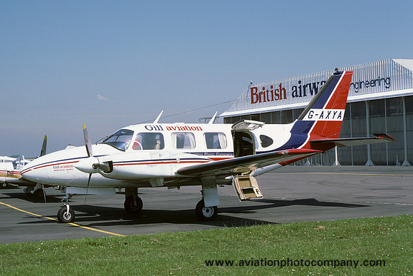 Gill Aviation Piper PA-31-310 Navajo G-AXYA at Newcastle (1978)