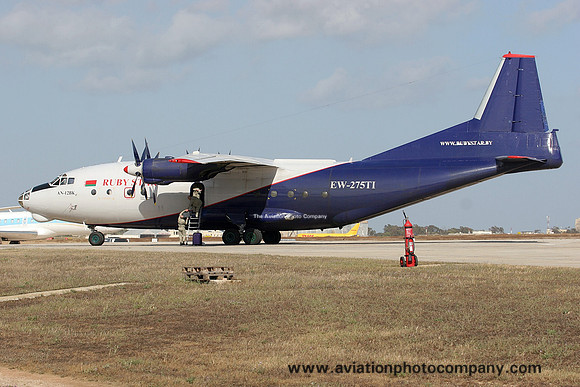 Ruby Star Antonov An-12BK EW-275TI at Malta Luqa IAP (2016)