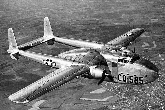 US Air Force Fairchild C-82A Packet 48-0585 Air to Air