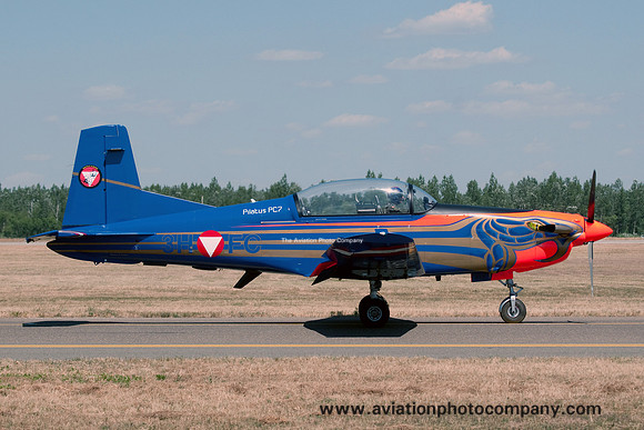 Austrian Air Force Pilatus PC-7 3H-FC at the Kecskemet Airshow (2013)