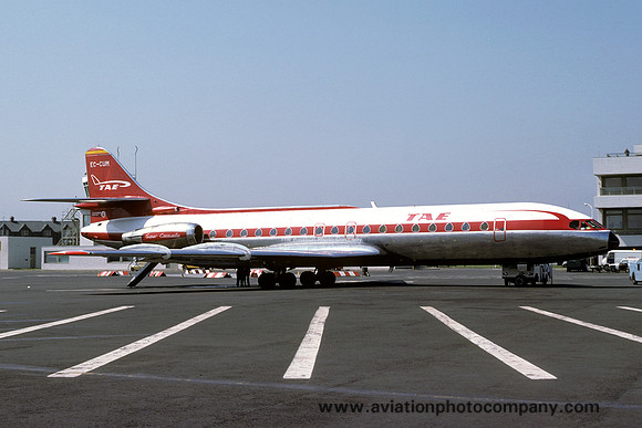TAE Trabajos Aereos y Enlaces Sud SE-210 Super Caravelle 10B3 EC-CUM at Newcastle IAP (1978)