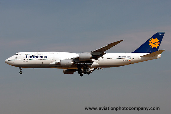Lufthansa Boeing 747-8 D-ABYJ at Frankfurt IAP (2013)