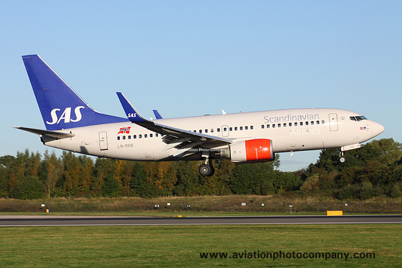 SAS Boeing 737-700 LN-RRB at Manchester (2013)