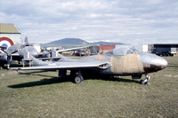 RAF De Havilland Vampire T.11 XD613 displayaed at Montelimar (2000)