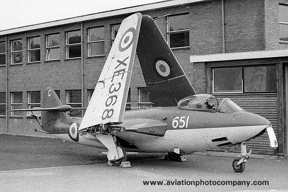 Royal Navy Hawker Sea Hawk FGA.6 XE368 displayed at HMS Ganges (1966)