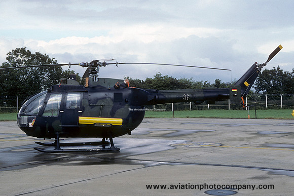 German Army PAR16 Bolkow Bo105P 86+52 at IAT Fairford (1987)