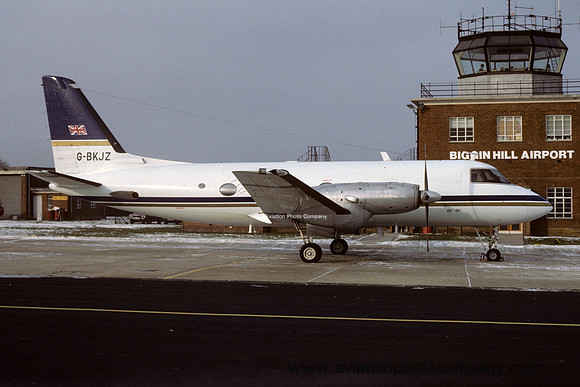 Gulfstream I G-BKJZ at Biggin Hill (1986)