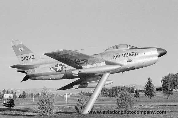 USAF Idaho ANG North American F-86D 53-1022 displayed at Idaho Falls (1973)