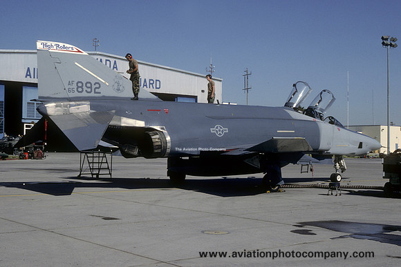 USAF Nevada ANG 192 TSR McDonnell RF-4C Phantom 65-0892 (1992)