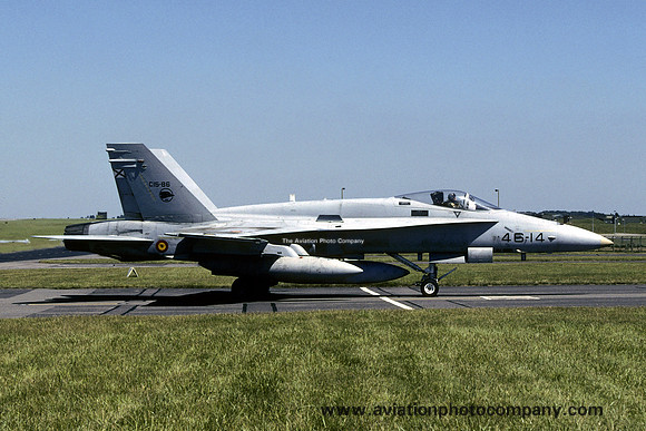 Spanish Air Force Ala 46 McDonnell Douglas F/A-18A Hornet C.15-86/46-14 at RAF Waddington (2003)