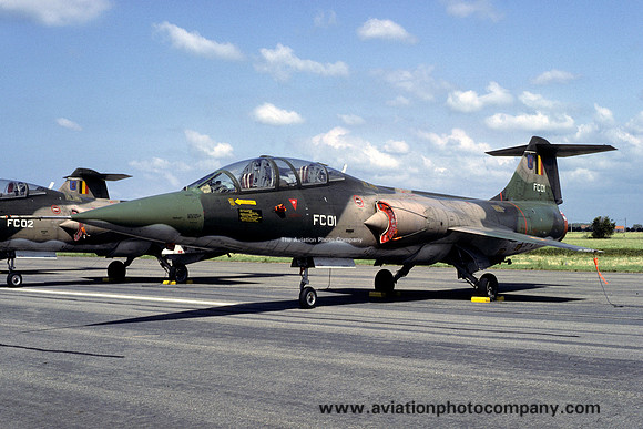 Belgian Air Force 10 Wing Lockheed TF-104G Starfighter FC-01 (1986)