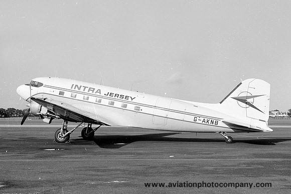 Intra Jersey Douglas C-47 Dakota G-AKNB (1976)