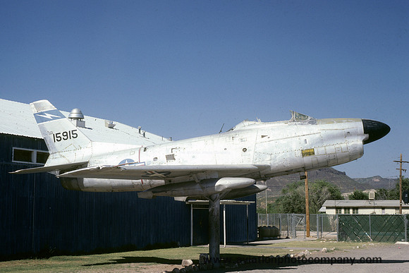USAF North American F-86L 51-5915 displayed at San Carlos (1978)