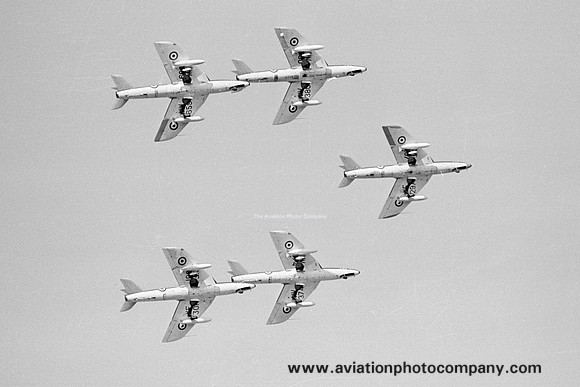 Royal Navy 738 Squadron Hawker Hunter T.8 formation at Brawdy (1968)