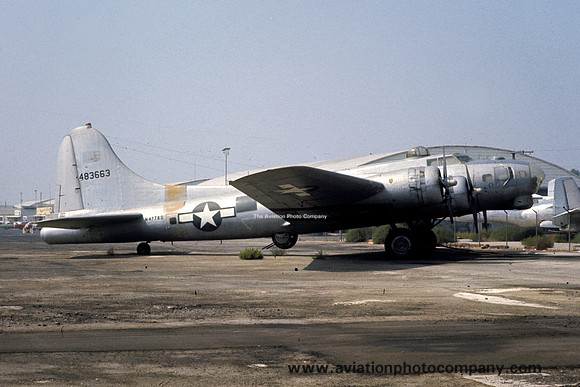 Ex USAF Boeing B-17G Flying Fortress 44-83683 stored at Chino (1975)