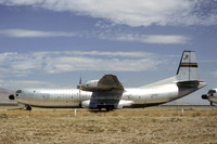 Douglas C-133A Cargomaster N136AR at Mojave (1977)