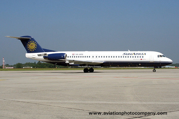 Sun Adria/Trade Air Fokker 100 9A-BTD (2008)