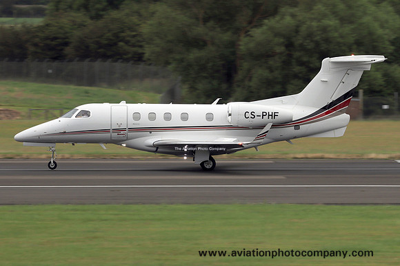 NetJets Transportes Aereos Embraer Phenom 300 CS-PHF at Prestwick (2024)